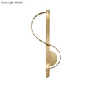 GobekUsa Curved Golden LED Wall Sconce in Warm/White Light - Stylish Aluminum Fixture