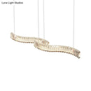 GobekUsa Modern LED Silver Crystal Pendant Light for Dining Room - Stylishly Illuminate Your Space