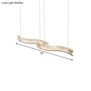 GobekUsa Modern LED Silver Crystal Pendant Light for Dining Room - Stylishly Illuminate Your Space