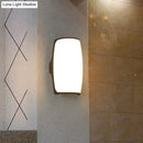 GobekUsa Modern Curved LED Wall Light Fixture in Simplicity Black - Warm/White Glow