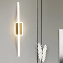 GobekUsa Curved Linear Aluminum LED Wall Sconce in Simplicity Gold/Coffee - Ideal Dining Room Lighting