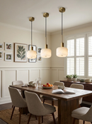Modern Cylinder Copper Marble Pendant Light