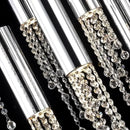 GobekUsa Crystal Staircase Chandelier: Modern LED Lighting for Living Room, Hall, or Loft