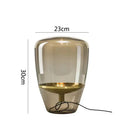 GobekUsa Glass Table Lamps Indoor Bedside Lamp for Living Room LED Lighting