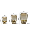 GobekUsa Glass Table Lamps Indoor Bedside Lamp for Living Room LED Lighting