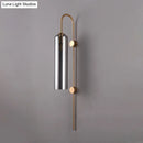 GobekUsa Modern Cylindrical Wall Sconce - Smoke Gray Glass - 1 Bulb - Living Room Lighting Fixture