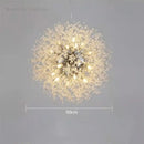 GobekUsa Dandelion Crystal Chandelier: Modern Nordic Style LED Pendant Light for Living Room