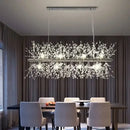 GobekUsa Dandelion Crystal Chandelier: Modern Nordic Style LED Pendant Light for Living Room