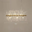 GobekUsa Dandelion Crystal Chandelier: Modern Nordic Style LED Pendant Light for Living Room
