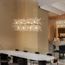 GobekUsa Dandelion Crystal Chandelier: Modern Nordic Style LED Pendant Light for Living Room