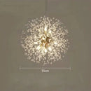 GobekUsa Dandelion Crystal Chandelier: Modern Nordic Style LED Pendant Light for Living Room