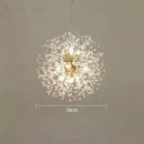 GobekUsa Dandelion Crystal Chandelier: Modern Nordic Style LED Pendant Light for Living Room