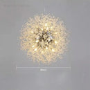 GobekUsa Dandelion Crystal Chandelier: Modern Nordic Style LED Pendant Light for Living Room