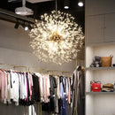GobekUsa Dandelion Crystal Chandelier: Modern Nordic Style LED Pendant Light for Living Room