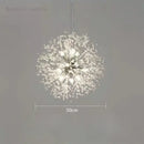 GobekUsa Dandelion Crystal Chandelier: Modern Nordic Style LED Pendant Light for Living Room