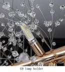 GobekUsa Dandelion LED Crystal Chandelier for Living Room Dining Decoration
