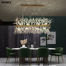 GobekUsa Dandelion LED Crystal Chandelier for Living Room Dining Decoration