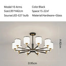 GobekUsa Glass Chandelier: Nordic Modern LED Hanging Light for Living Room and Bedroom