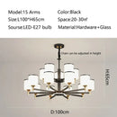 GobekUsa Glass Chandelier: Nordic Modern LED Hanging Light for Living Room and Bedroom
