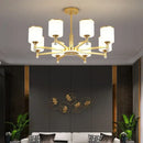 GobekUsa Glass Chandelier: Nordic Modern LED Hanging Light for Living Room and Bedroom
