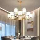GobekUsa Glass Chandelier: Nordic Modern LED Hanging Light for Living Room and Bedroom