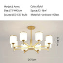 GobekUsa Glass Chandelier: Nordic Modern LED Hanging Light for Living Room and Bedroom