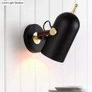 GobekUsa Rotatable Modern Black Wall Lamp for Office Corridor - Cup Shade, Metallic Finish