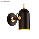 GobekUsa Rotatable Modern Black Wall Lamp for Office Corridor - Cup Shade, Metallic Finish