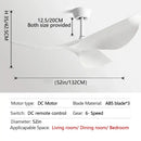 GobekUsa 52" Modern DC Ceiling Fan with Remote Control for Living Room, Restaurant, Office