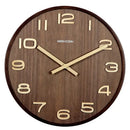 GobekUsa Bamboo Wall Clock Modern Design Living Room Decor Timepiece