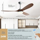 GobekUsa 52 Inch Wood Blade Ceiling Fan with Remote Control and Lights