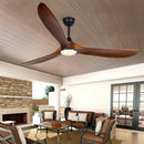 GobekUsa 52 Inch Wood Blade Ceiling Fan with Remote Control and Lights