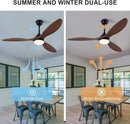 GobekUsa 52 Inch Wood Blade Ceiling Fan with Remote Control and Lights