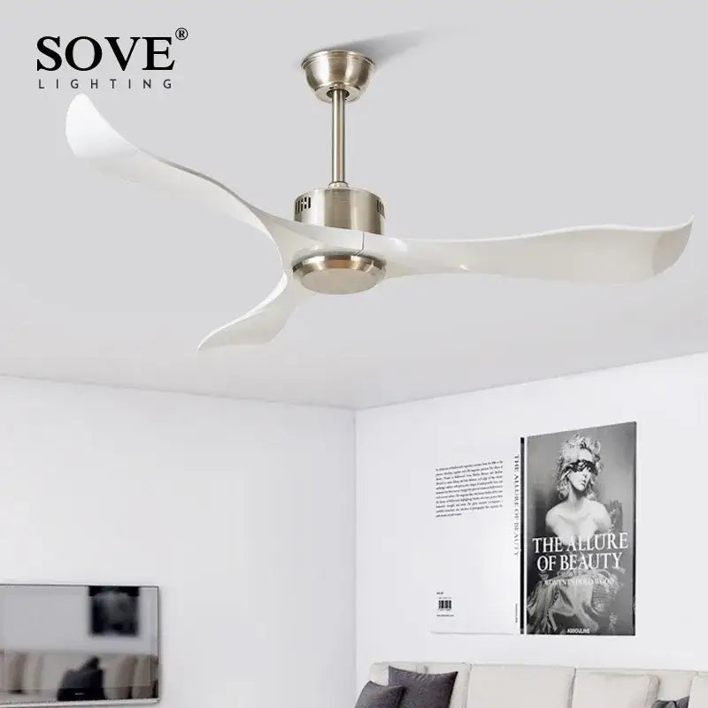 GobekUsa 52" DC Remote Control Plastic Blade Ceiling Fan (No Lights), photo 5 of 8