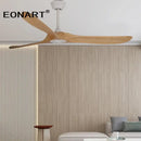 GobekUsa 60" Solid Wood DC Ceiling Fan Without Light & Remote Control