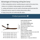 GobekUsa 60" Solid Wood DC Ceiling Fan Without Light & Remote Control