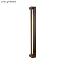 GobekUsa Stylish Asian Wooden LED Wall Sconce in Dark Brown - Ideal for Study Room & Bathroom Lighting