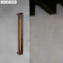 GobekUsa Stylish Asian Wooden LED Wall Sconce in Dark Brown - Ideal for Study Room & Bathroom Lighting