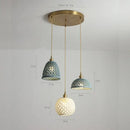 GobekUsa Bule Ceramic LED Pendant Lamp Modern Nordic Hanging Light for Bedroom Restaurant