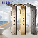 GobekUsa Dark Grey Shower Column with Massage System and Tub Spout