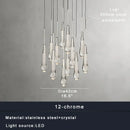 GobekUsa Crystal Water-drop Ceiling Chandelier, Elegant Dining Room Décor.