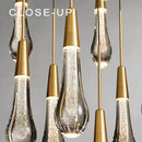 GobekUsa Crystal Water-drop Ceiling Chandelier, Elegant Dining Room Décor.