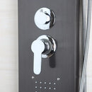 GobekUsa Dark Nickel Shower Panel with Hand shower, Tub Spout, and Massage System