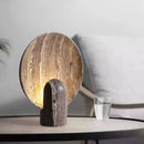 GobekUsa Dark Travertine Rock LED Resin Table Lamp - Modern Minimalist Home Decor