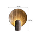 GobekUsa Dark Travertine Rock LED Resin Table Lamp - Modern Minimalist Home Decor