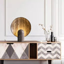GobekUsa Dark Travertine Rock LED Resin Table Lamp - Modern Minimalist Home Decor