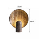 GobekUsa Dark Travertine Rock LED Resin Table Lamp - Modern Minimalist Home Decor