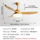 GobekUsa 52" DC Ceiling Fan with 3 ABS Blades and 60W LED Light, Remote Control