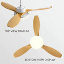 GobekUsa 52" DC Ceiling Fan with 3 ABS Blades and 60W LED Light, Remote Control