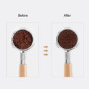 Modern dark wood espresso coffee stirrer – kitchen needle distributor by Decorbites